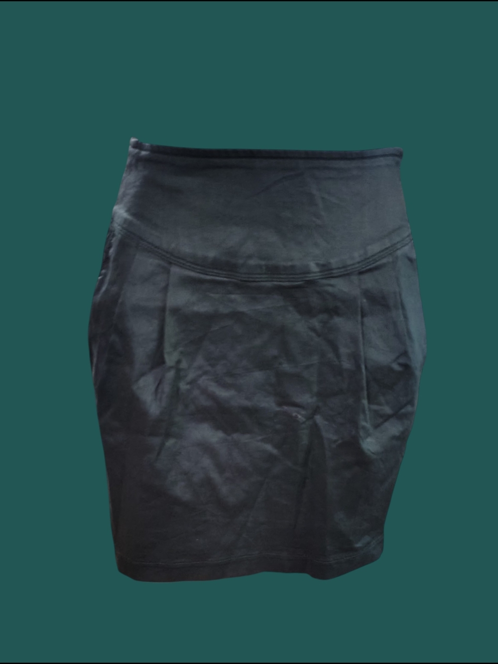 Y2K Indie McBling Office Siren Black Blue Mini Skirt Vintage Guess Size 26